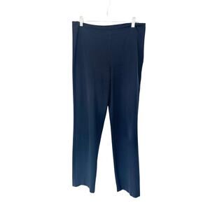 Talbots‎ Pants Navy Classic Side Zip Office Work Straight Leg Trousers Size 8